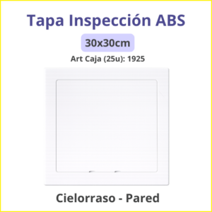 Tapa Inspección ABS 30x30cm Caja